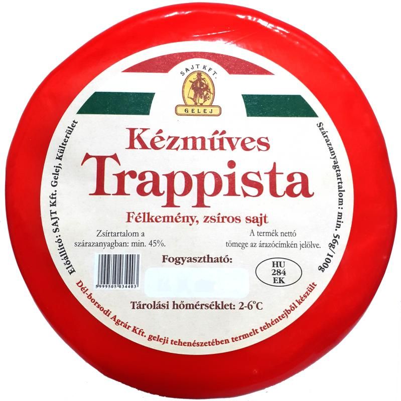 Gelej kézműves trappista sajt Ft/kg