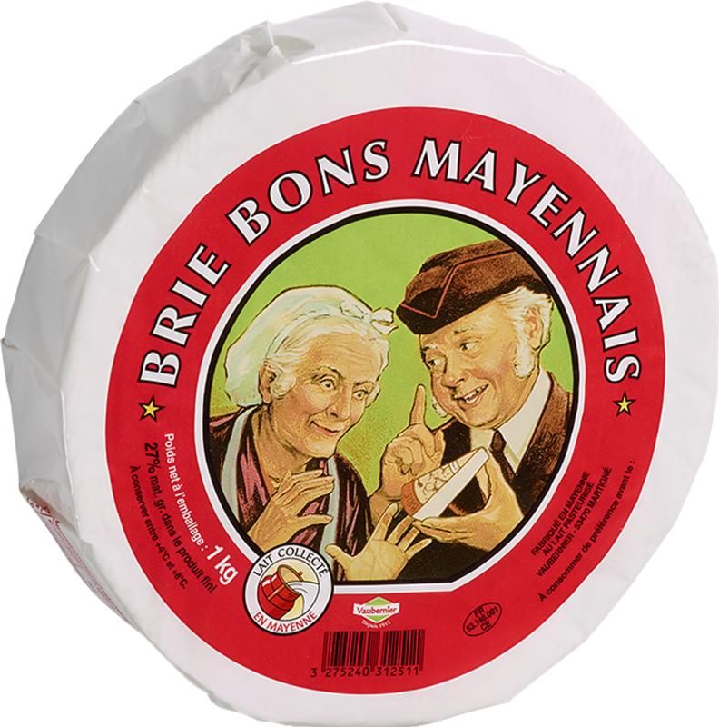 Bons Mayennais Brie zsíros, fehér nemespenésszel érő lágy sajt 1 kg
