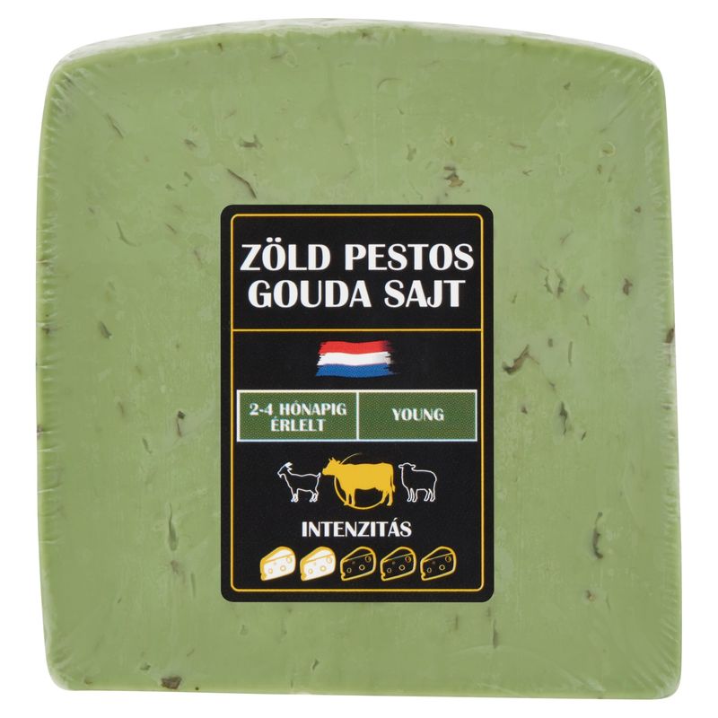 LECKER GOUDA SAJT ZÖLD PESTO ÍZESÍTÉSŰ