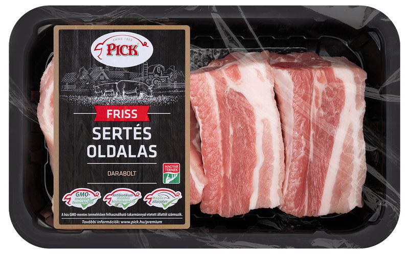 Pick Sertésoldalas GMO mentes , ca. 600g