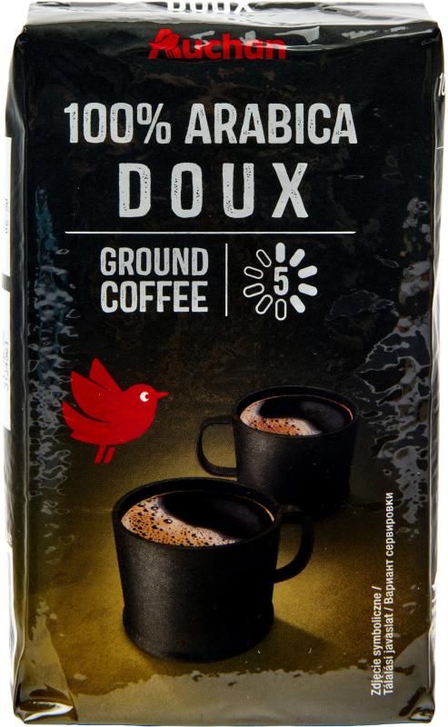 Auchan Kedvenc őrölt kávé 100% Arabica doux 250 g