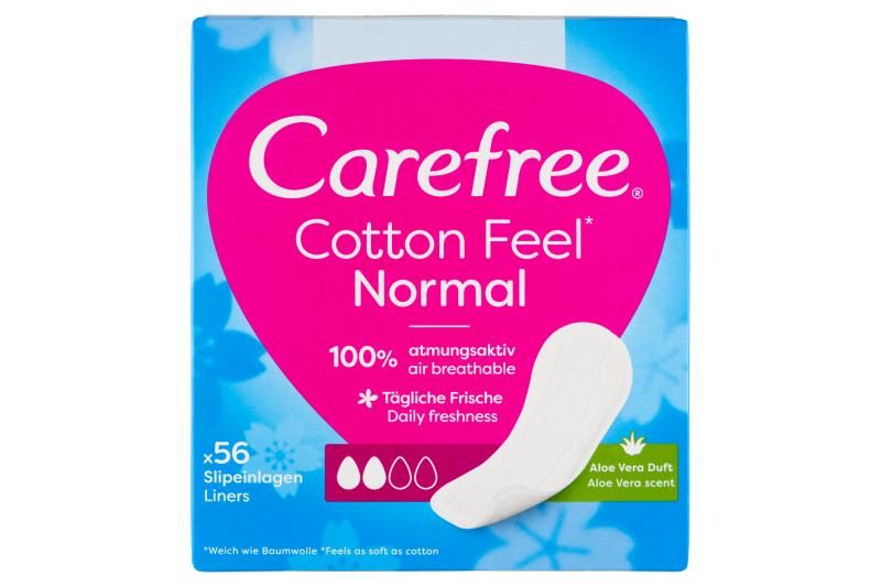 Carefree Cotton Feel Normal tisztasági betét aloe vera illattal 56 db