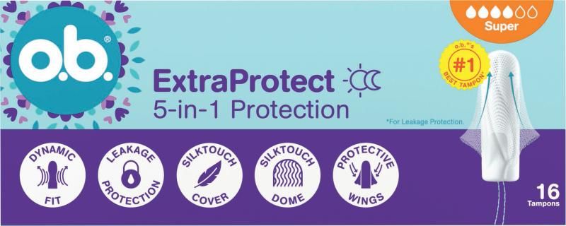 o.b. ExtraProtect Super tampon 16 db