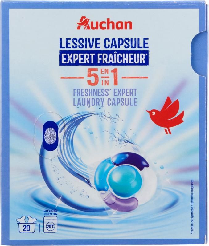 Auchan Kedvenc 5 az 1-ben mosókapszula frissesség illattal 20 db (20x21 g)