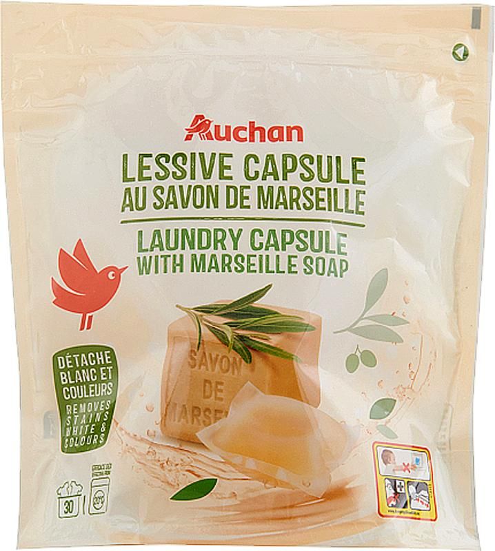 Auchan Kedvenc kapszulás mosószer marseille-i szappannal 30 x 13 g = 390 g