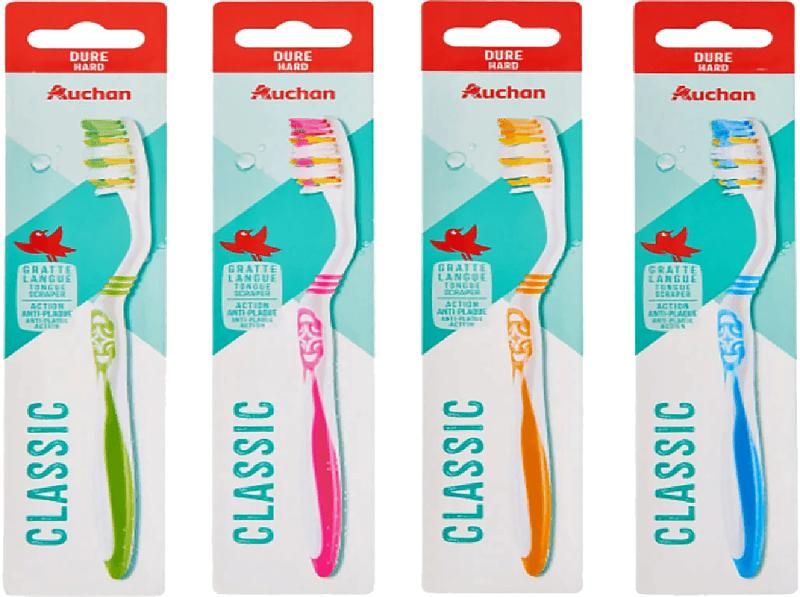Auchan Kedvenc fogkefe classic kemény 1 db