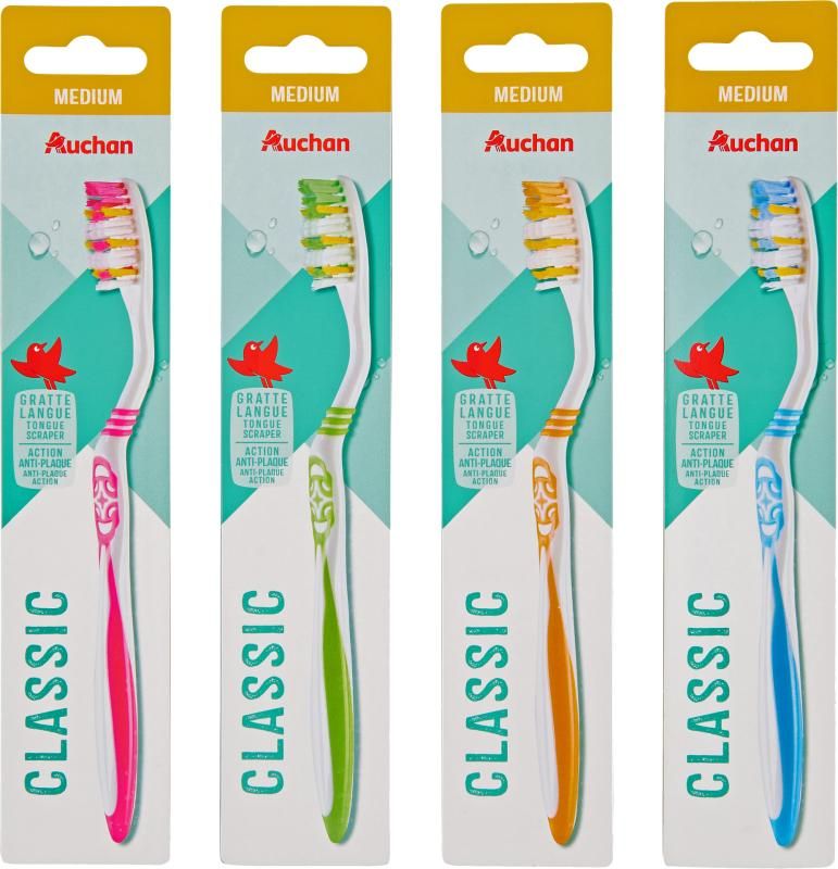 Auchan Kedvenc fogkefe classic médium 1 db
