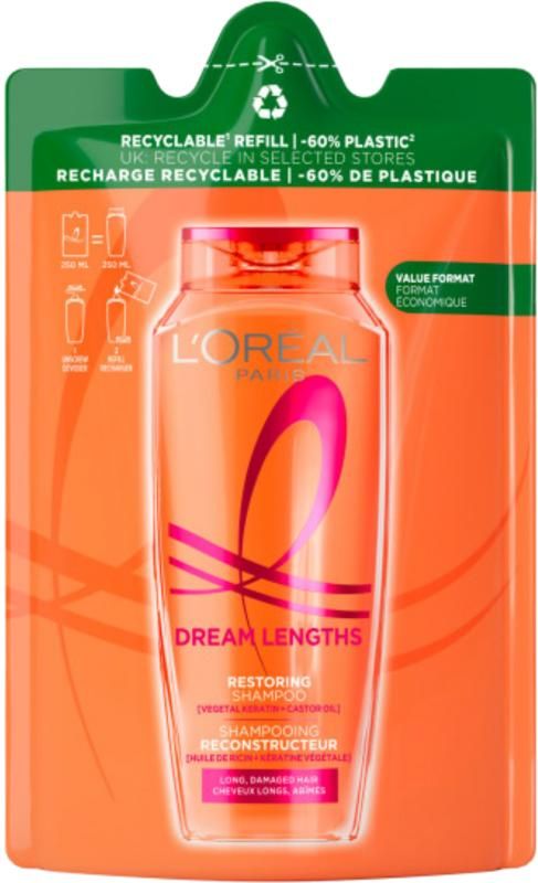 ĽOréal Paris Elseve Dream Long sampon utántöltő, 250 ml