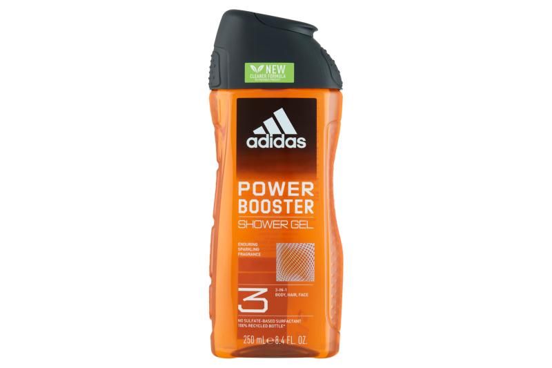 Adidas Power Booster 3 az 1-ben test, haj & arc tusfürdő 250 ml