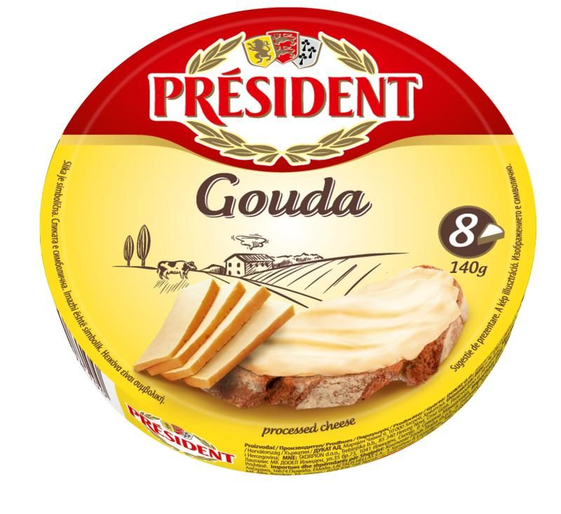Président ömlesztett sajt gouda ízű 140 g
