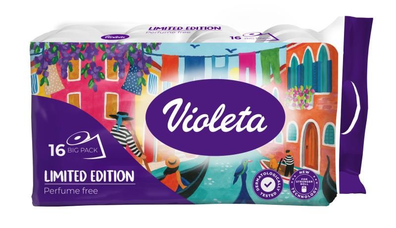 Violeta Limited Edition toalettpapír 3 rétegű 95 lap 16 tekercs
