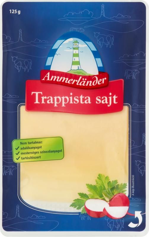 Ammerländer szeletelt trappista sajt 125 g