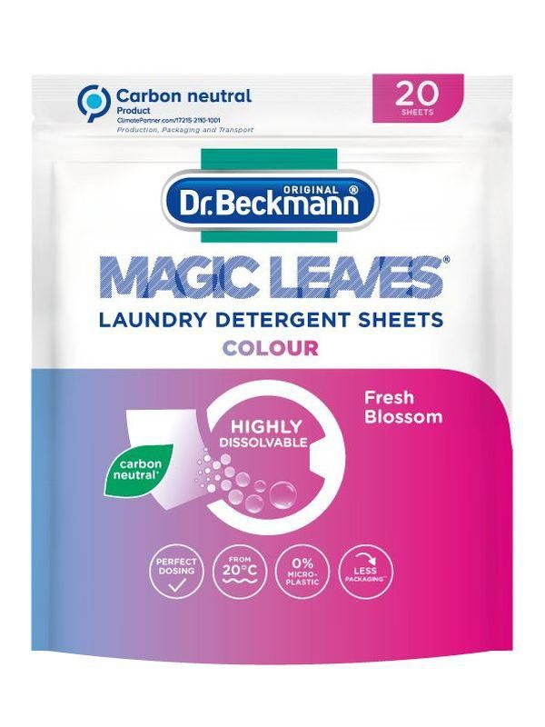 Dr. Beckmann Magic Leaves mosókendő színes ruhákhoz 20 db