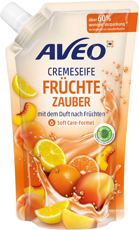 AVEO KRÉMSZAPPAN UTÁNTÖL GYÜMÖLCSVARÁZS 500ML