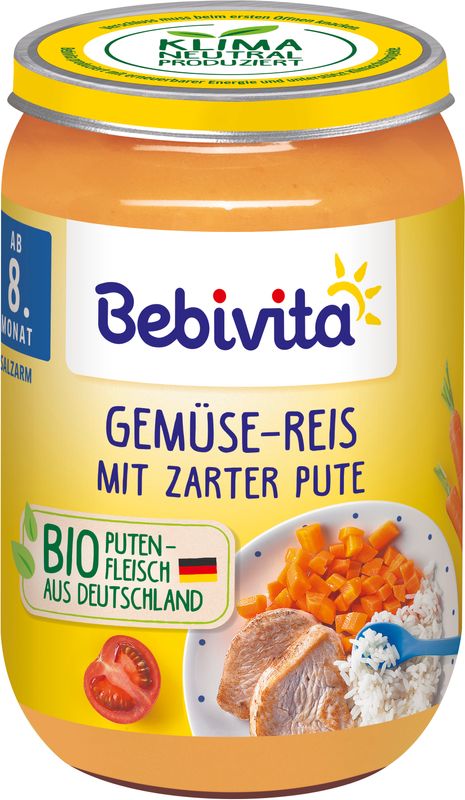 BEBIVITA MENÜ 8HÓ 1044 ZÖLDS.-RIZS PULYKA 220g