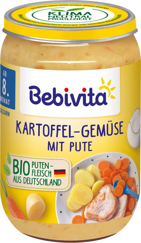 BEBIVITA MENÜ 8 HÓ 1046 ZÖLDS.PULYKAHÚS 220G