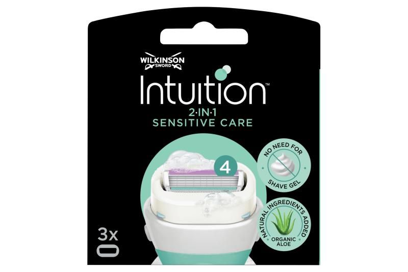 Wilkinson Sword Intuition 2in1 Sensitive Care 4 pengével ellátott borotvafej 3 db