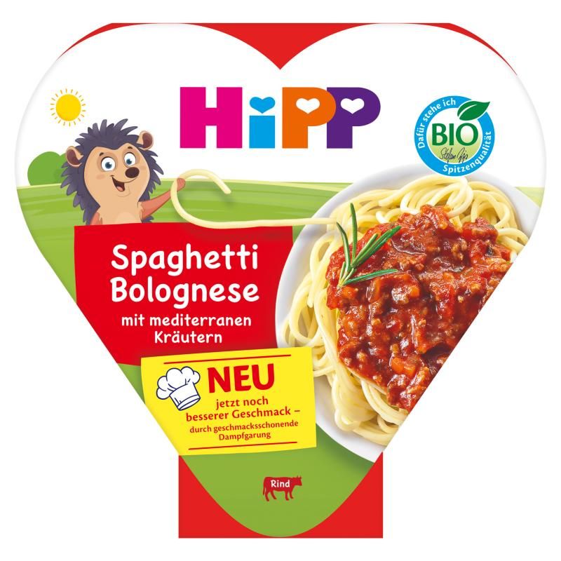 Hipp bio bolognai spagetti mediterrán fűszerekkel 1 éves kortól 250 g