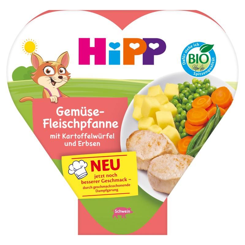 HiPP bio zöldséges húsragu burgonyakockával és zöldborsóval 1 éves kortól 250 g
