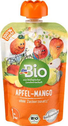 Bio gyümölcspüré alma-mangó, 1 éves kortól, 100 g