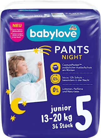 Éjszakai bugyipelenka Junior, 5-ös méret, 13-20 kg, 36 db