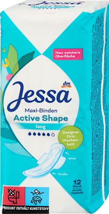 Szárnyas maxi egészségügyi betét Active Shape, hosszú, 12 db