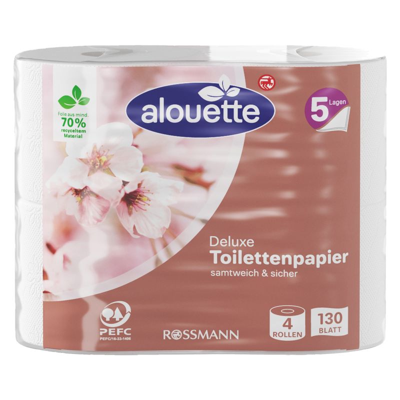 Alouette Deluxe toalettpapír 5 rétegű - 4 db