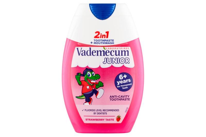Vademecum 2in1 Junior eper ízű fogkrém és szájvíz 75 ml