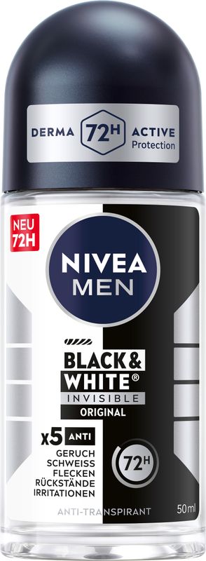 NIVEA DEO ROLL-ON FÉRFI INVISIBL B&W POW.50ml ÁR