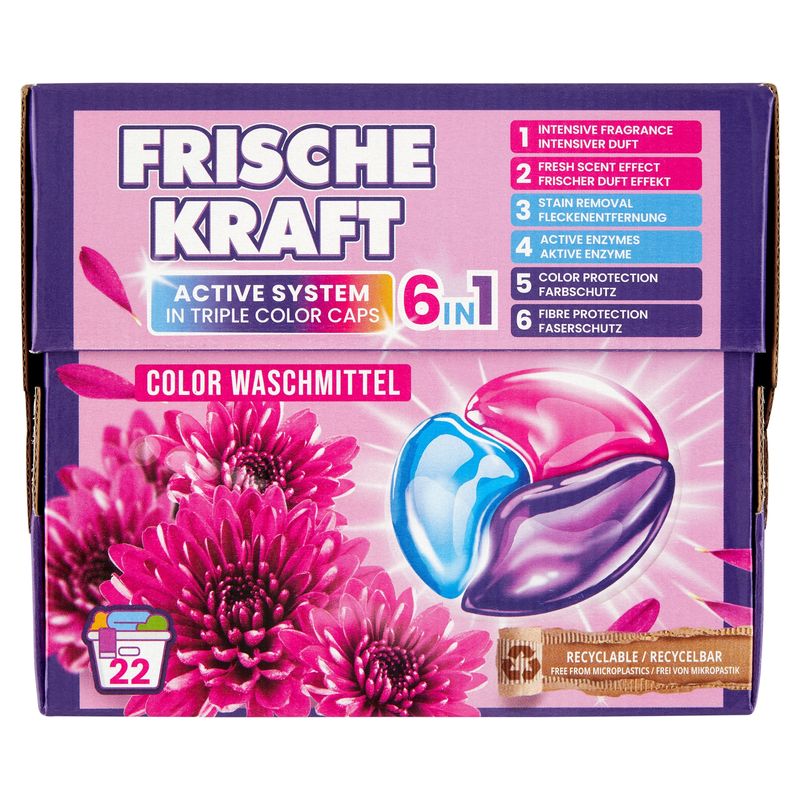 FRISCHE KRAFT MOSÓKAPSZ. SZÍN. 22 db 374 g