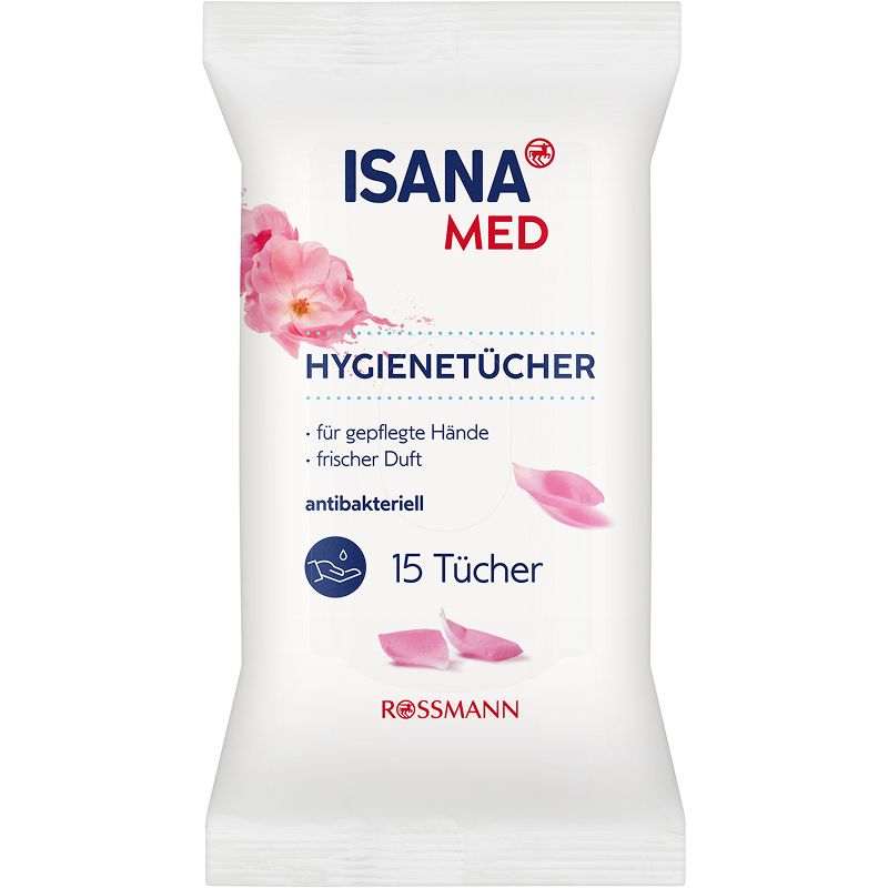 Isana Med higiéniai és frissítő kendő - 15 db