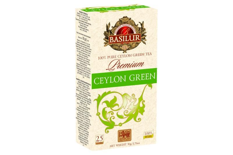 Basilur Premium Green zöld tea 25 filter 50 g