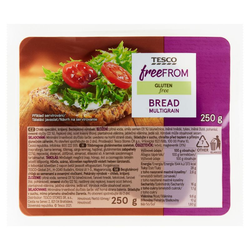 TFF TÖBBMAGVAS KENYÉR SZELETEK GLUTÉNM. 250 g