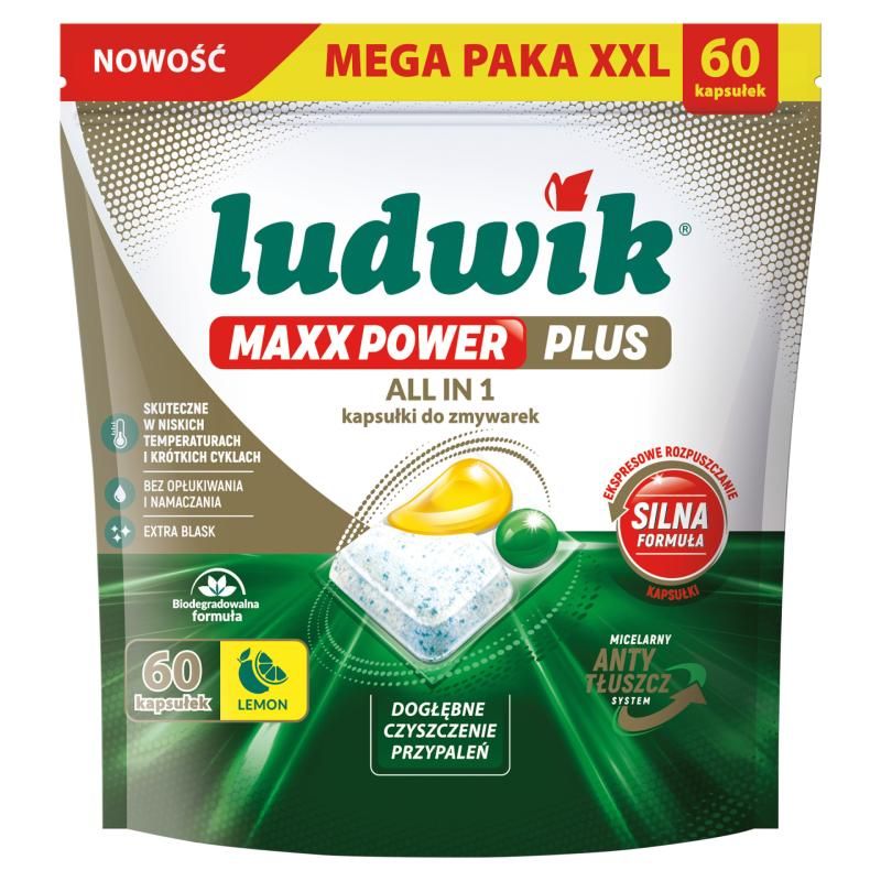 Ludwik All in 1 Maxx Power Plus mosogatógép kapszula 60 db 960 g