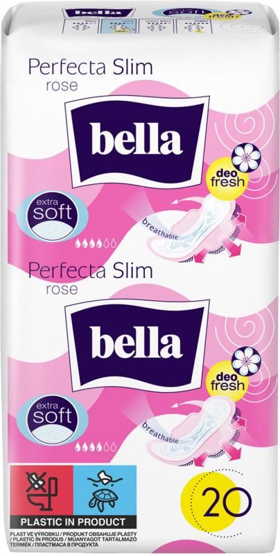 Bella Perfecta Slim Rose diszkréten illatosított ultravékony egészségügyi betét 20 db