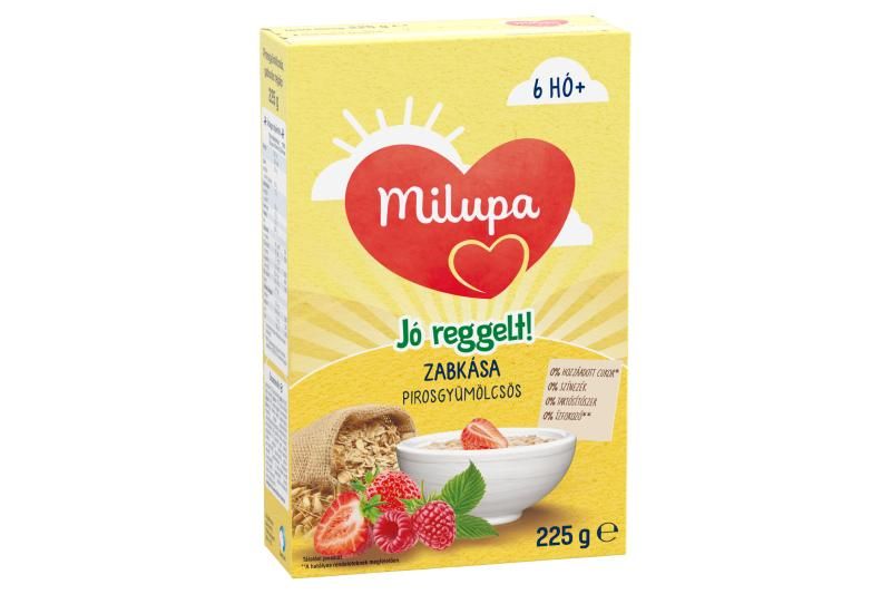 Milupa Jó reggelt! pirosgyümölcsös zabkása 6 hó+ 225 g