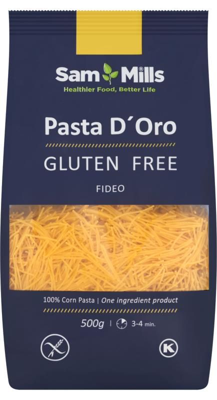 Sam Mills d'Oro Fideos cérnametélt formájú tészta gluténmentes kukoricából 500 g
