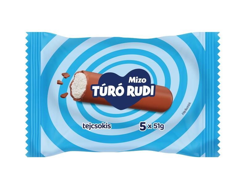 Mizo Túró Rudi natúr túródesszert tejcsokoládé bevonattal 5x51 g