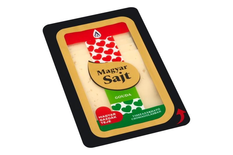 Magyar Sajt zsíros, félkemény, szeletelt gouda sajt 125 g