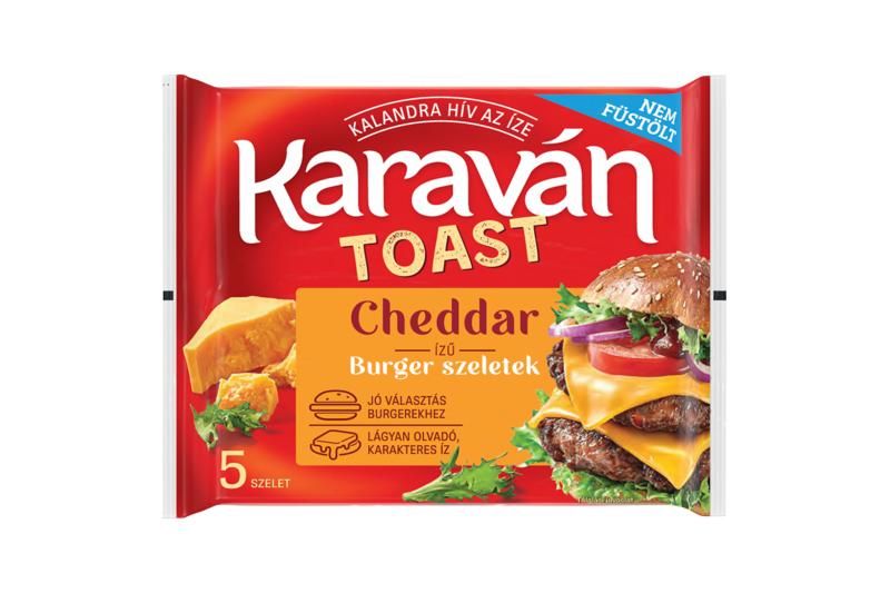 Karaván Toast cheddar ízű burger szeletek 100 g