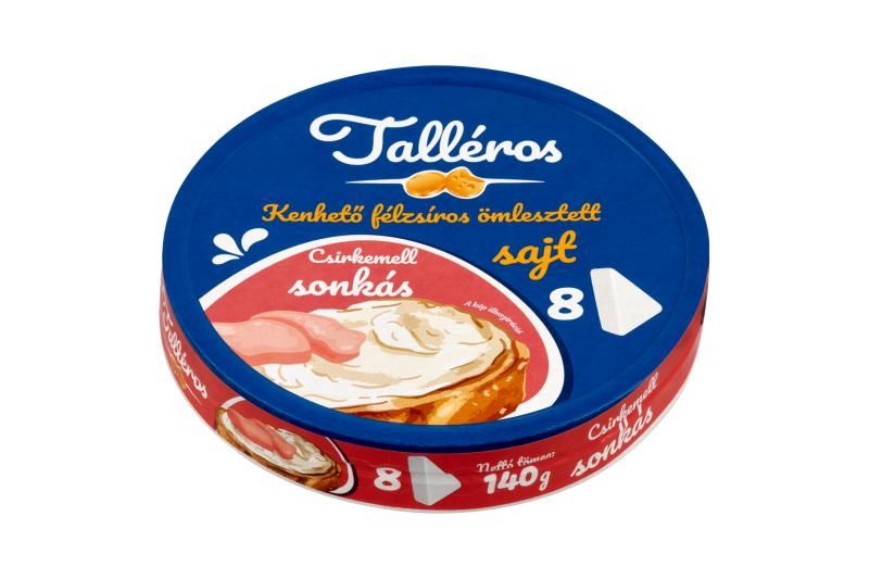 Talléros csirkemell sonkás kenhető, félzsíros, ömlesztett sajt 8 db 140 g