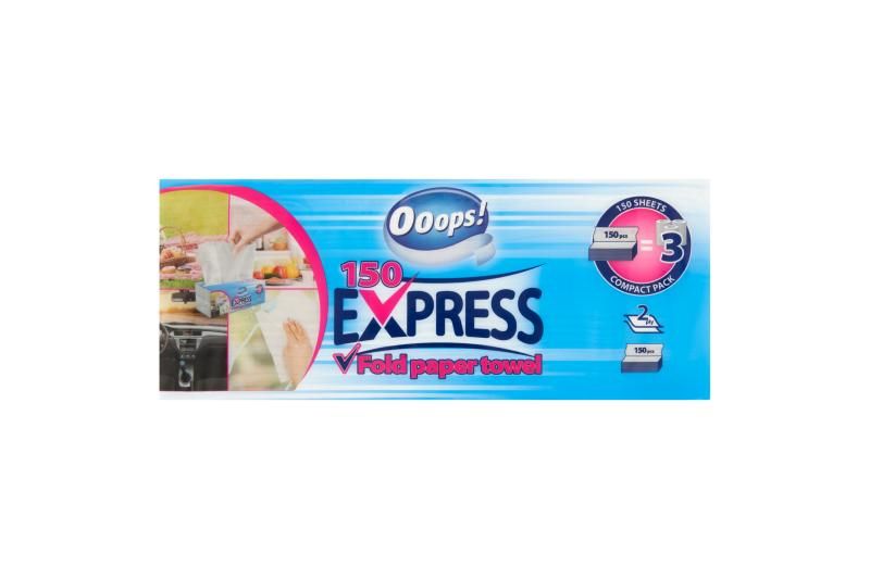 Ooops! Express 150 háztartási papírtörlő 2 rétegű 1 tekercs 150 db