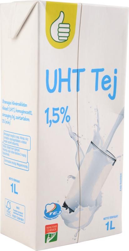 Auchan Tipp UHT tej 1,5 % 1 l