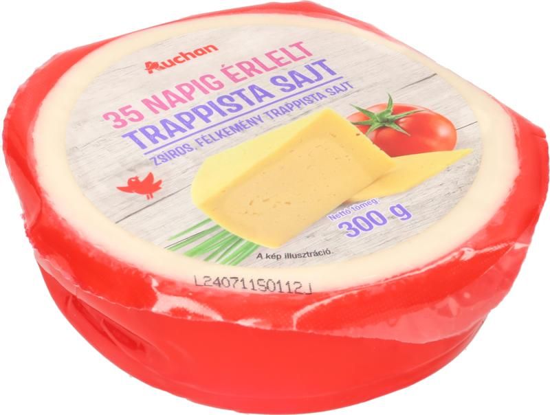 Auchan Kedvenc 35 napig érlelt trappista sajt 300 g