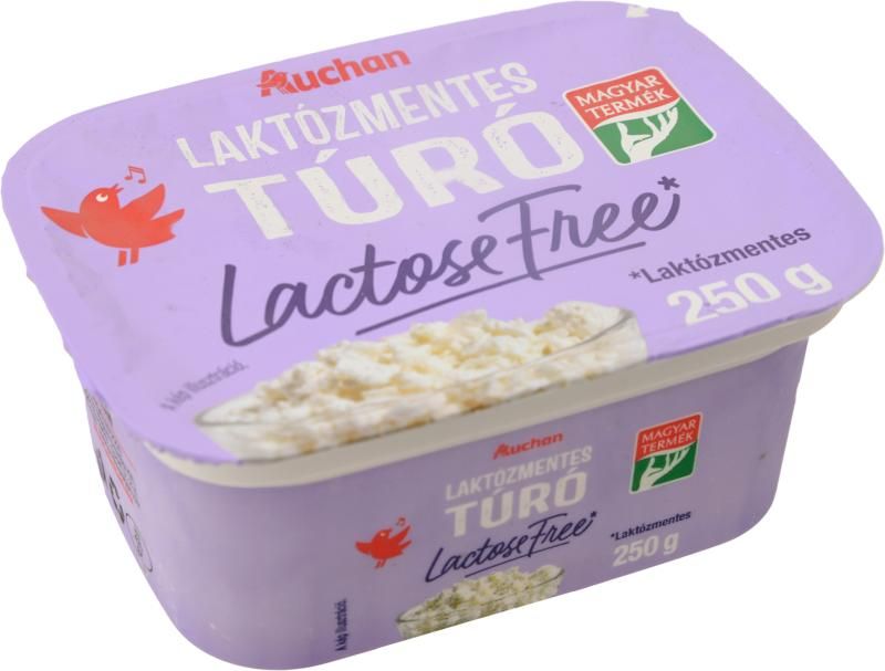 Auchan Kedvenc laktózmentes félzsíros tehéntúró 250 g