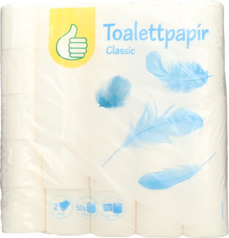 Auchan Tipp toalettpapír classic 2 rétegű 150 lap 50 tekercs