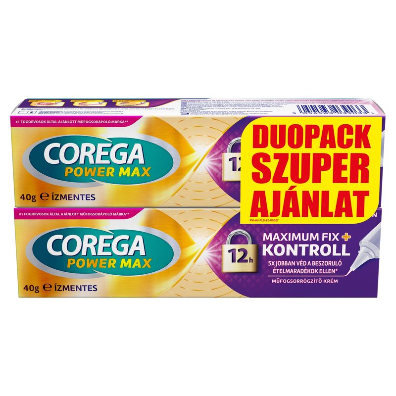 COREGA MAX. F+K MŰFOGSORRÖGZÍTŐ KRÉM 2 x 40 g