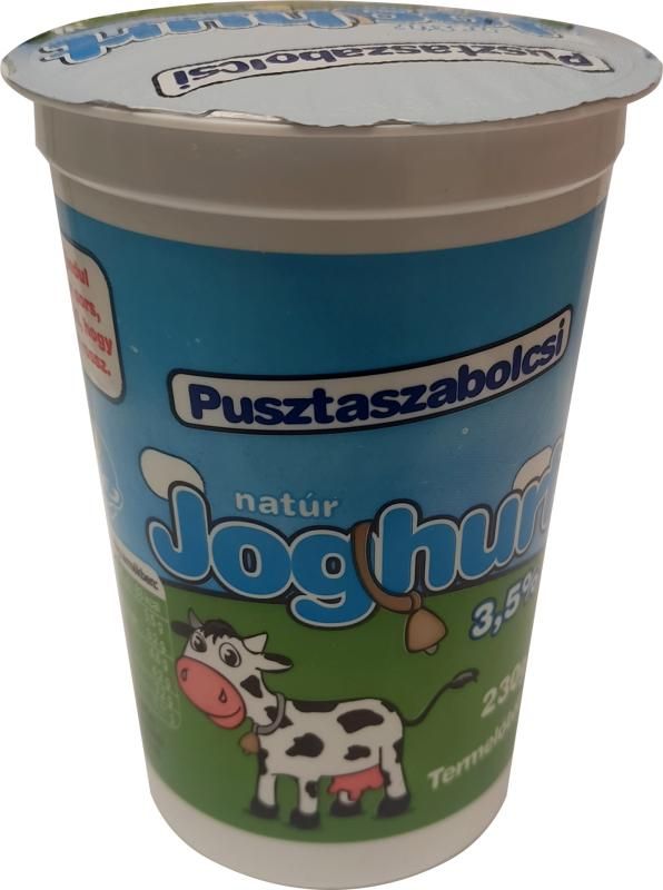 Pusztaszabolcsi natúr joghurt, poharas 3,5% 230 g