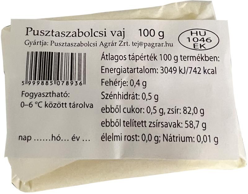 Pusztaszabolcsi vaj 82% 100 g