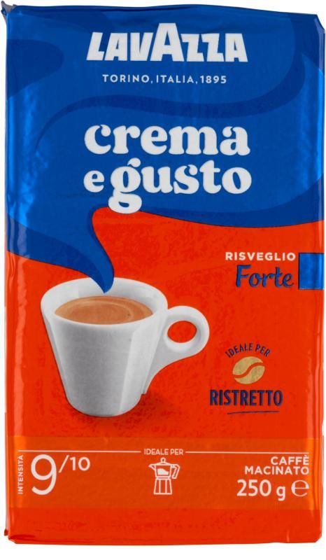 Lavazza Crema E Gusto Forte őrölt pörkölt kávé 250 g